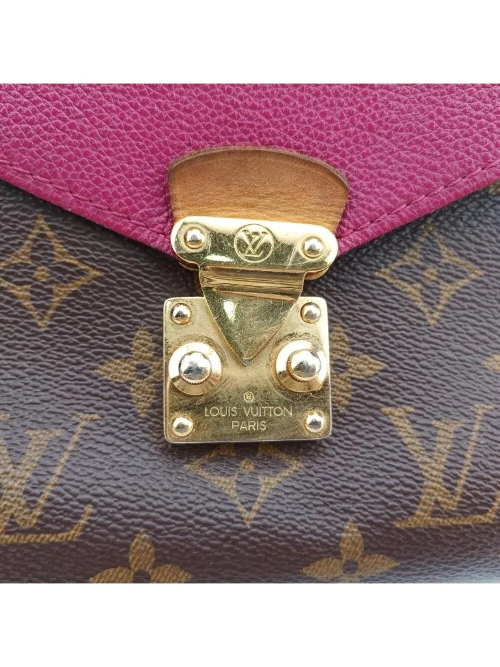 ★SOLD★ Louis Vuitton Pallas Chain Monogram Brown Aurore Canvas Calf Leather - Picture 12 of 15